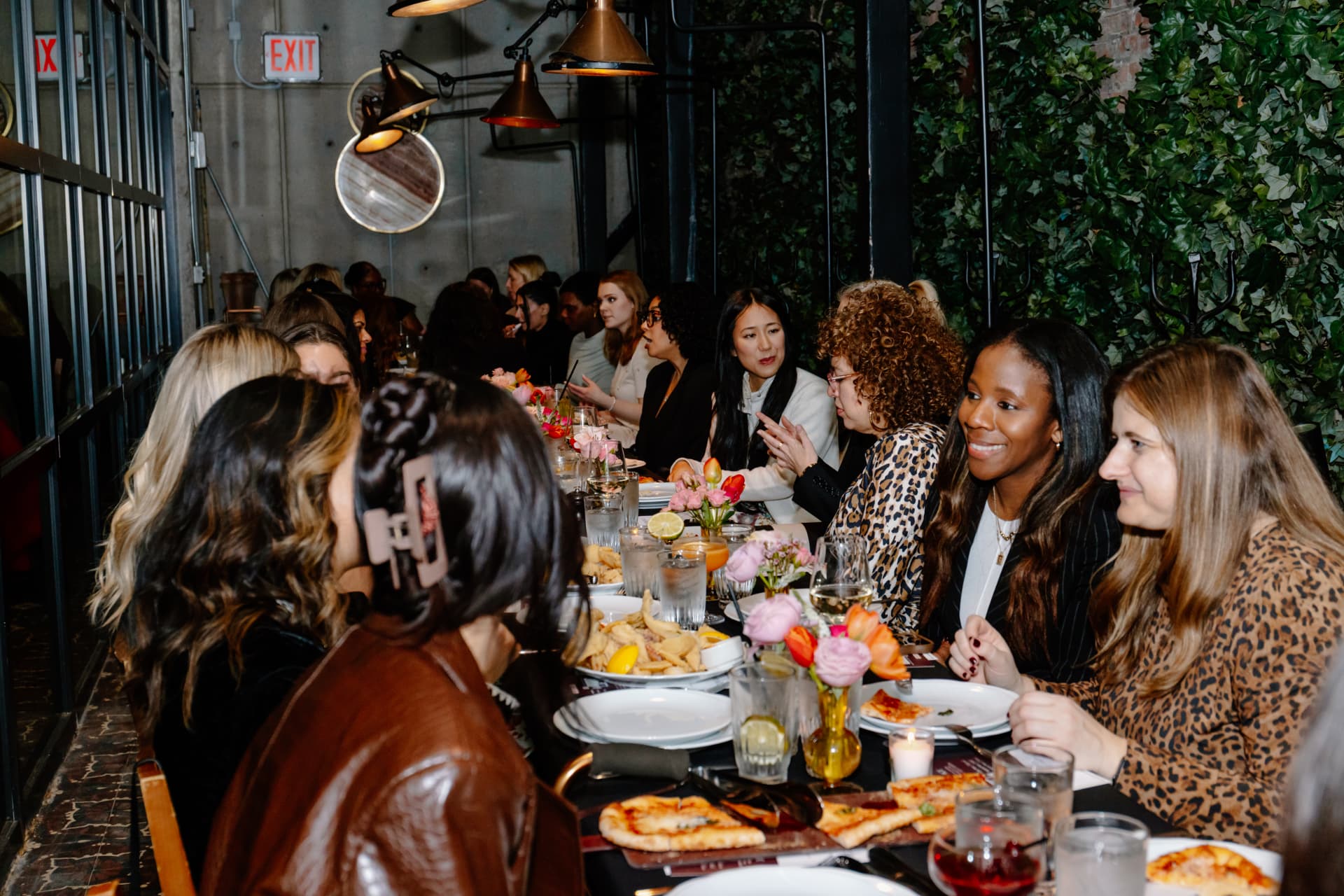 Members and mentors at a private Her Workplace dinner in NYC